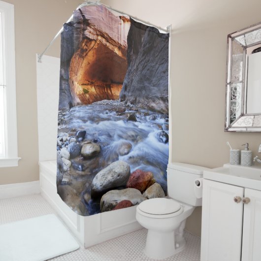 Le rideau de douche Utah du parc national Narrows  (En situation)