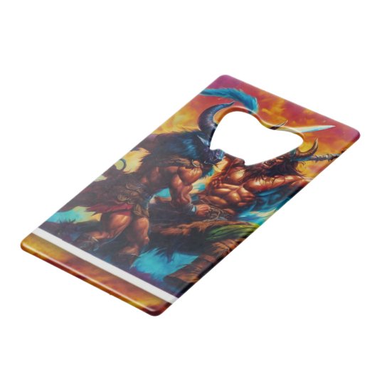 Le roi barbare combat l'ouverture de la bouteille (Devant Angle)