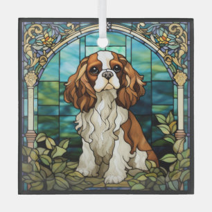 Le roi Charles Cavalier Ornement en verre de chien