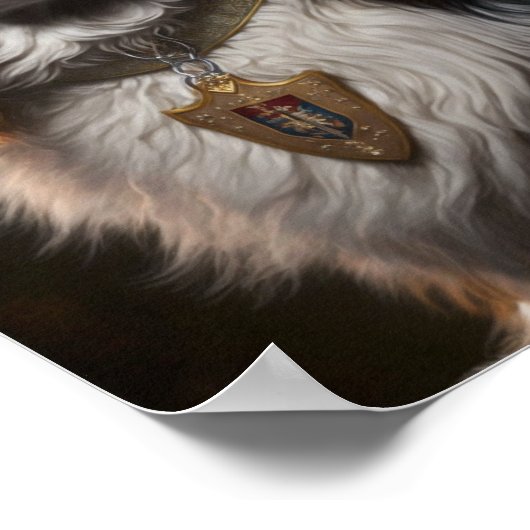 Le roi Charles Cavalier Spaniel avec affiche de la (Coin)