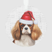 Le roi Charles Spaniel avec nom et photo Noël (dos)