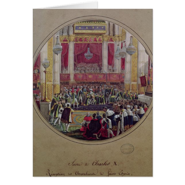 Le Roi Charles X recevant les chevaliers (Devant)