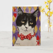 Le roi de cœur plié carte (Fleur jaune)