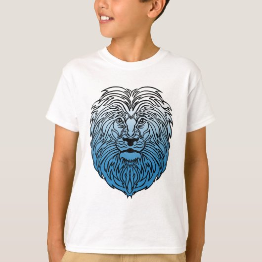 Le roi de la Jungle, T-shirt du garçon Lion bleu (Devant)