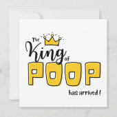 Le roi de POOP est arrivé Faire-part de naissance (Devant)