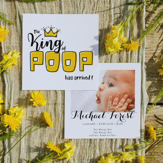 Le roi de POOP est arrivé Faire-part de naissance