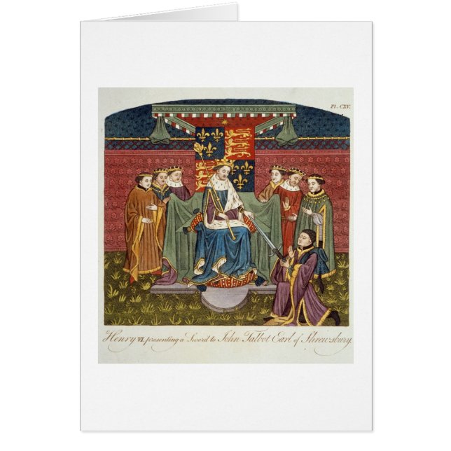 Le Roi Henry VI (1421-71) présentant une épée à (Devant)