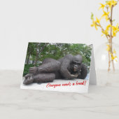 Le roi Nyani fait une pause. Carte NYC - H (Fleur jaune)