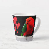 Le roi perroquets dans la Mug Latte Amoureuse (Angle droit)