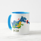 le Roi Zor Dinosaur Mug des années 1960 (Devant gauche)