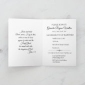 Le rose baptismal de bébé fleurit la carte (Intérieur)