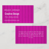 Le rose barre des cartes de visite d'arrière - (Devant / Derrière)