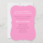 le rose barre des invitations de baby shower (Dos)
