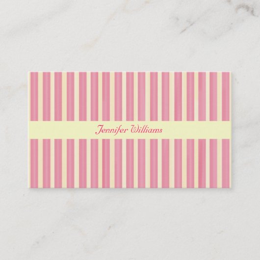 Le rose barre le carte de visite (Devant)