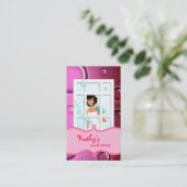 Le rose de carte de visite de nettoyage bouillonne (Debout devant)