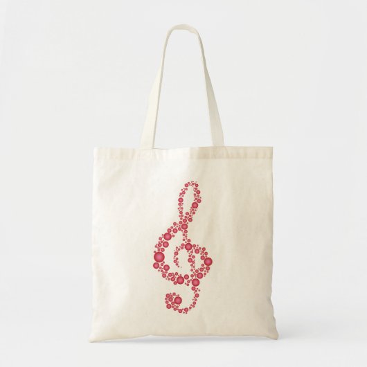 Le rose de clef triple de musique pointille le sac (Devant)