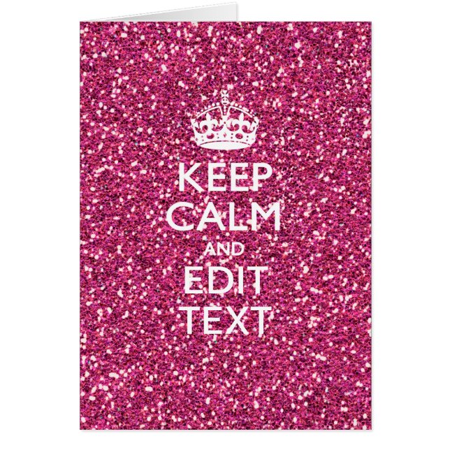 Le rose de rose personnalisé GARDENT le CALME ET (Devant)