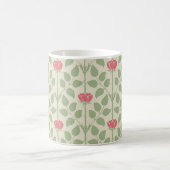 Le Rose de Voysey, Deep Pink sur Mug de café ivoir (Centre)