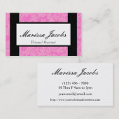 Le rose détaille le carte de visite d'assistant (Devant / Derrière)