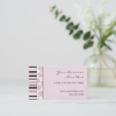 Le rose élégant barre des cartes de visite (Debout devant)