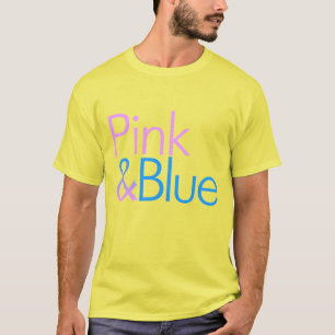 Le rose et le bleu teignent en nouant le T-shirt