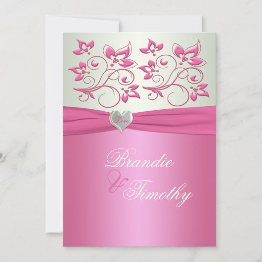 Le rose et pâlissent - le faire-part de mariage II (Devant)