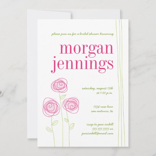 Le rose fleurit des invitations (Devant)