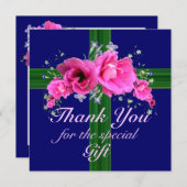 Le rose fleurit le Merci pour le chèque-cadeau (Devant / Derrière)