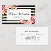 Le rose floral rougissent rendez-vous de coiffeur (Devant / Derrière)