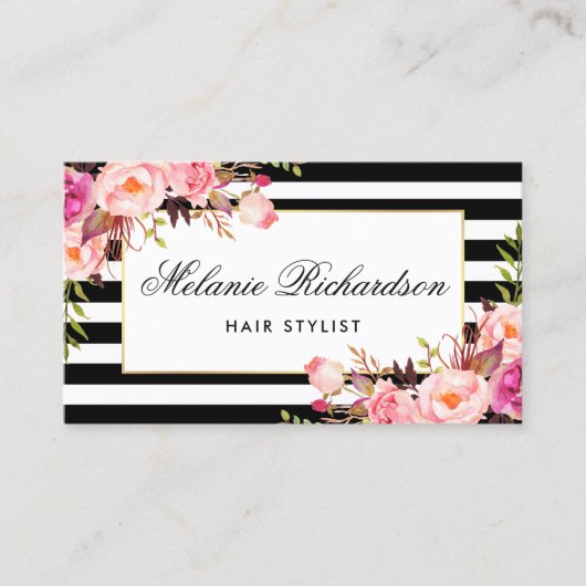 Le rose floral rougissent rendez-vous de coiffeur (Devant)