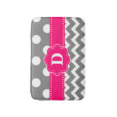 Le rose gris pointille le tapis de bain de (Devant (Vertical))