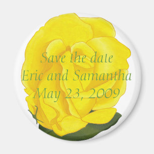 Le rose jaune, sauvent le magnet de mariage de