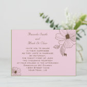 Le rose moderne et le Faire-part de mariage Brown (Debout devant)