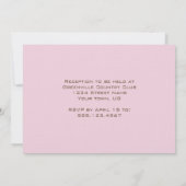 Le rose moderne et le Faire-part de mariage Brown (Dos)