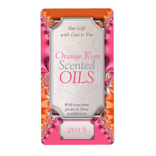 Le rose orange favorise les Étiquettes de la boute (Devant)