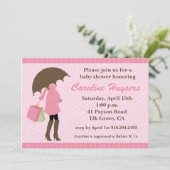 Le rose saupoudrera les invitations à la douche po (Debout devant)