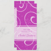 Le rose tourbillonne les cartes nuptiales (Devant / Derrière)