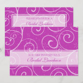 Le rose tourbillonne les cartes nuptiales (Devant / Derrière)