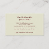 Le rose tropical fleurit des cartes de visite de (Dos)