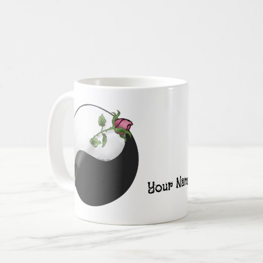 Le rose Yin Yang tasse (Devant gauche)
