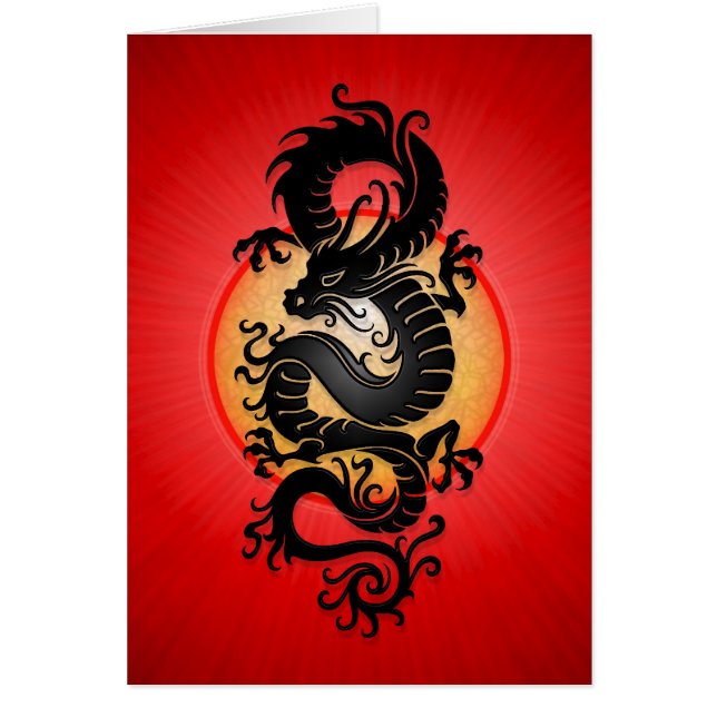 Le rouge a éclaté le dragon chinois (Devant)