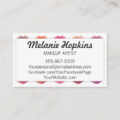 Le rouge à lèvres de maquilleur embrasse le carte (Dos)