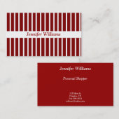 Le rouge barre le carte de visite (Devant / Derrière)