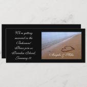 Le rouge bascule le coeur dans les invitations de (Devant / Derrière)