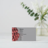 Le rouge bloque le carte de visite (Debout devant)