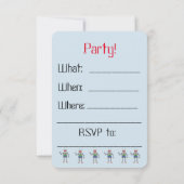 Le rouge chausse des invitations de partie de (Dos)