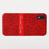 Le rouge de damassé ajoutent votre propre coque (Dos (Horizontal))