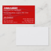 Le rouge flambe le carte de visite (Devant / Derrière)