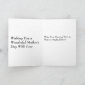 Le rouge fleurit la carte du jour de mère (Intérieur)