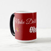 Le rouge rend la dette obsolète Mug politique (Devant gauche)